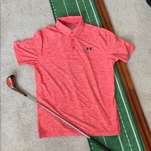 Under Armour Golf Red Polo Shirt